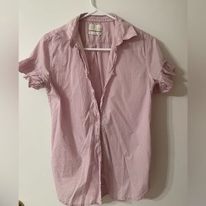 Pink J Crew button up shirt